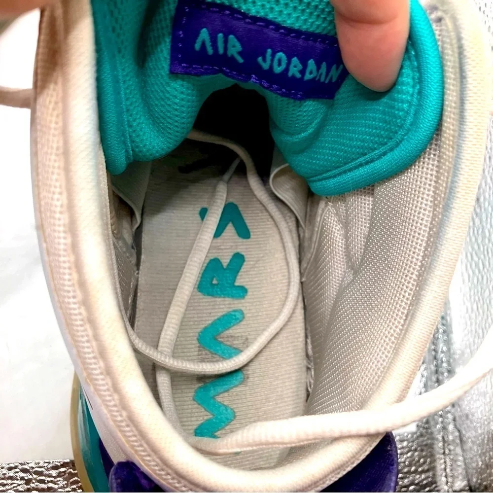 RARE Air Jordan Mars 270 Grape white purple teal leather upper mens size 13